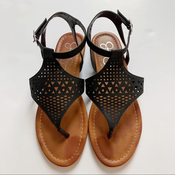 jessica simpson black strappy sandals